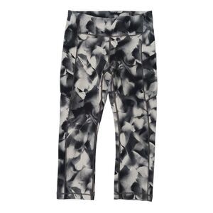 Lululemon Leggings Womens 6 Black White Speed Up Crop Gym Training Athletic